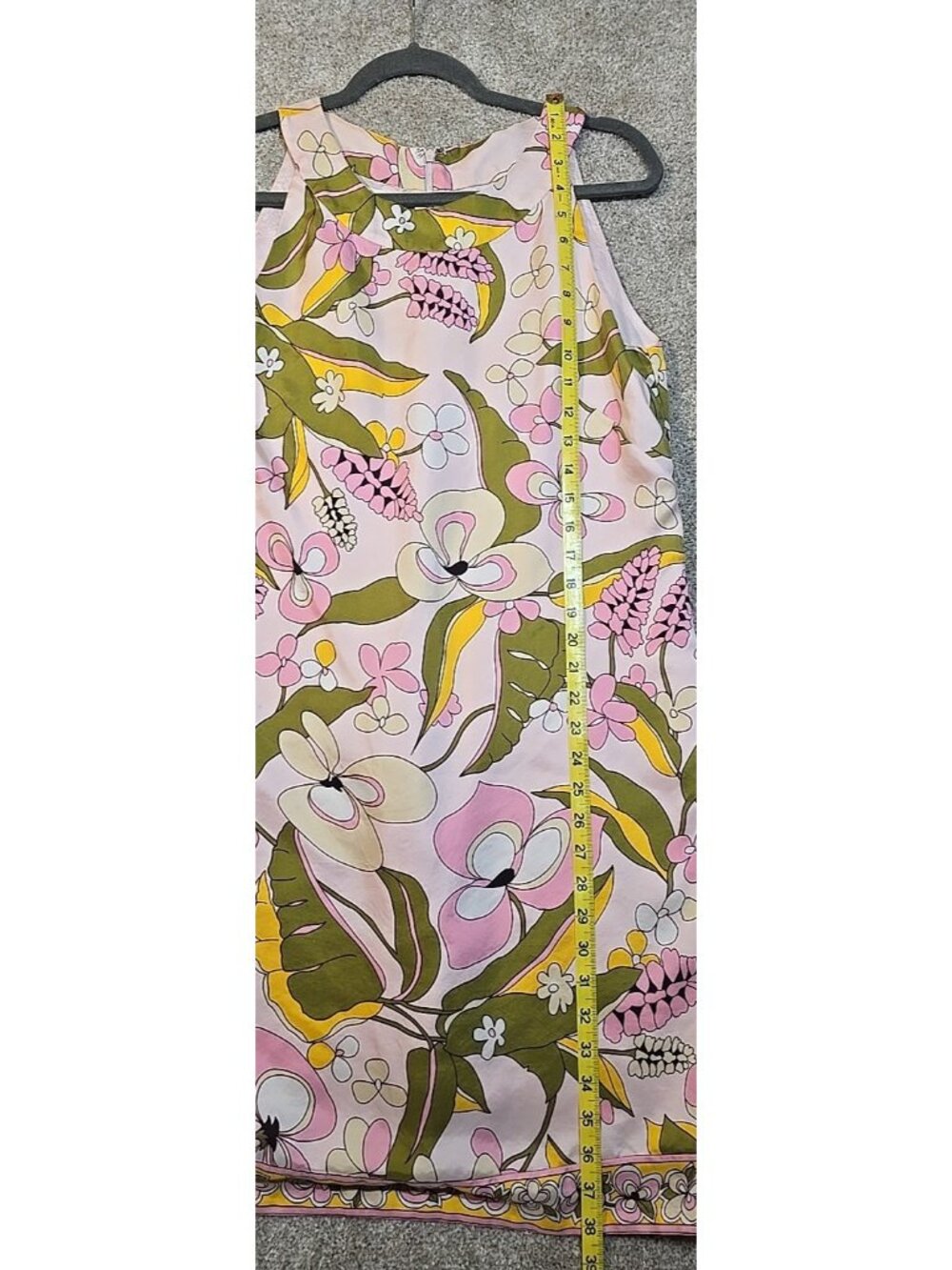 Donna Morgan Vtg Shift Dress 100% Silk Pink Lined Sleeveless Sexy Class Women 12 - Picture 2 of 10